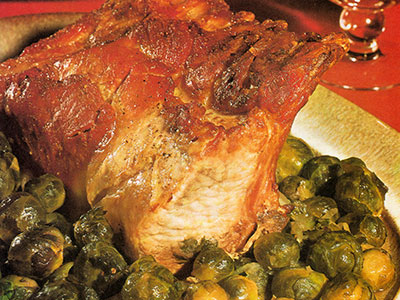 Costillar de cerdo con coles de Bruselas - Recetas Ecuador / Platos de fondo